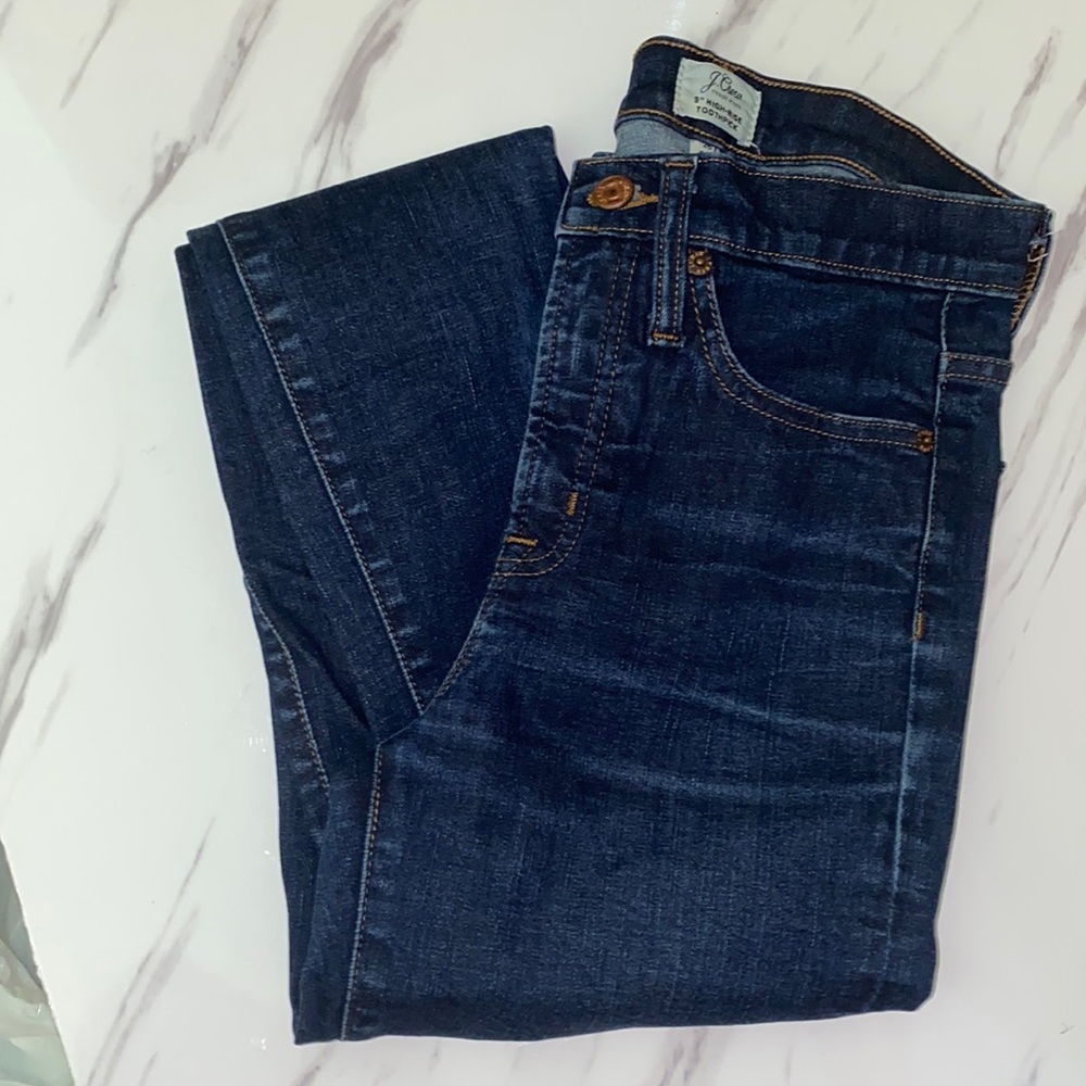 J. Crew 9” High Rise Toothpick Jean